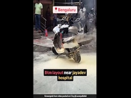 Video: Ola Scooter Catches Fire Outside Showroom In Bengaluru Video: Ola Scooter Catches Fire Outside Showroom In Bengaluru
