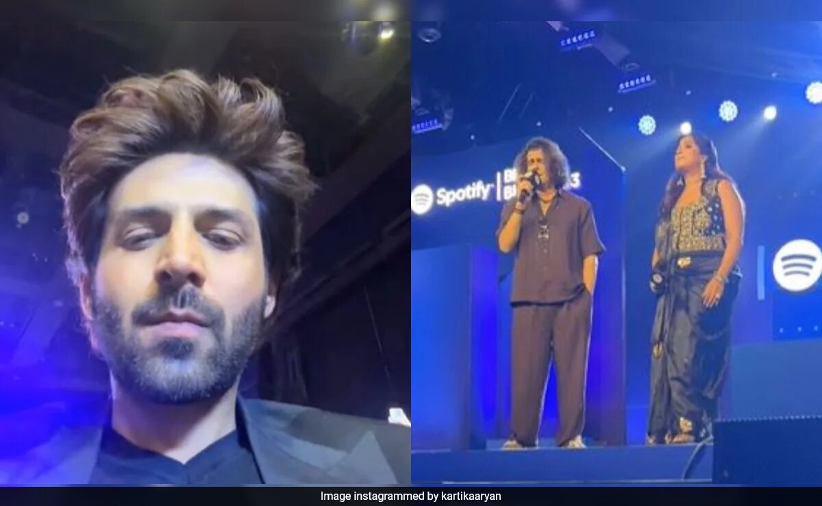 Kartik Aaryan's Fanboy Moment With "Legends" Shreya Ghoshal And Sonu Nigam: "Pure Goosebumps"