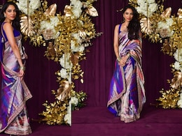 Sobhita Dhulipala's Blue Silk <i>Saree</i> For Manish Malhotra's Diwali Party Adds A Pop Of Colourful Festive Magic
