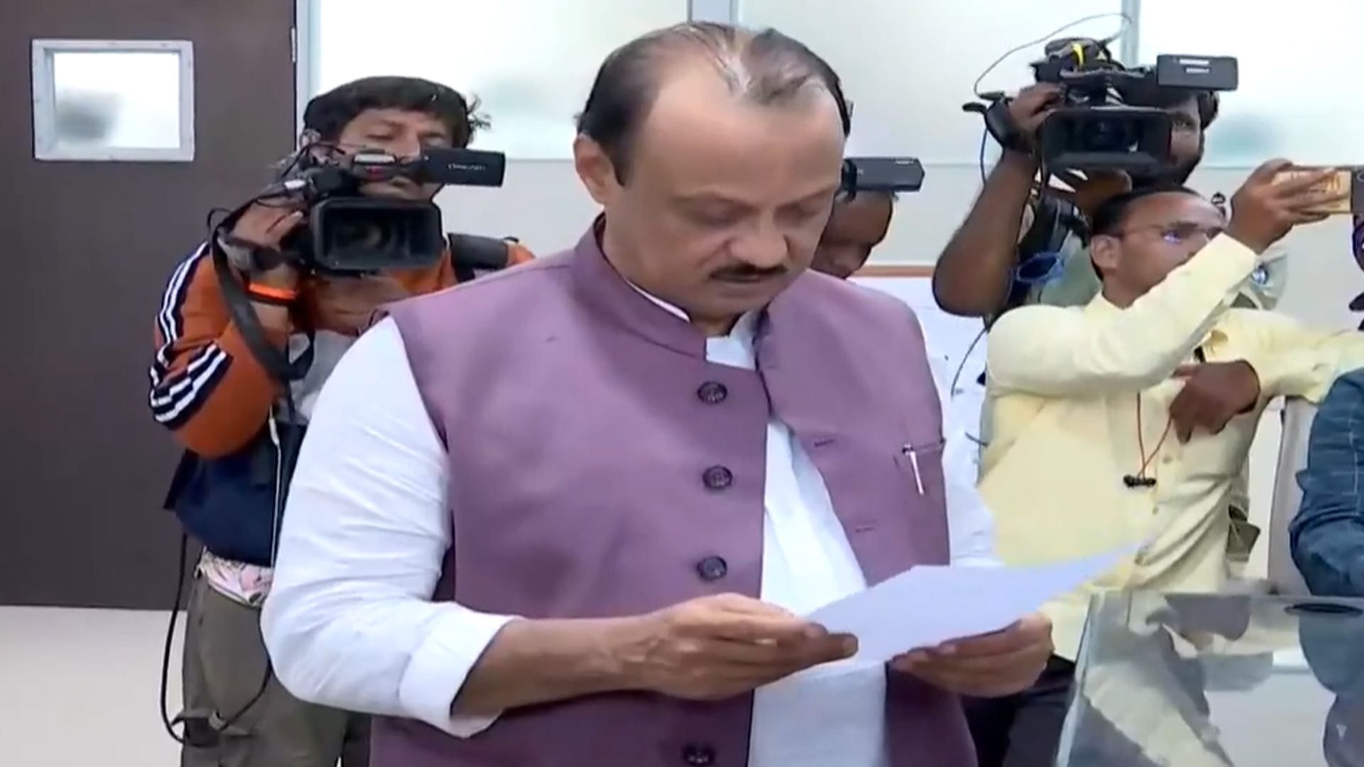 Ajit Pawar Files Nomination From Baramati Assembly Seat