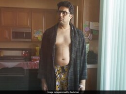<i>I Want To Talk</i> Poster: Abhishek Bachchan Embraces Pot Belly In Never-Seen-Before Look