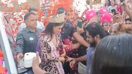 Miss India बनने के बाद मुंबई से उज्जैन पहुंची निकिता, लोगों ने इस अंदाज में किया स्वागत