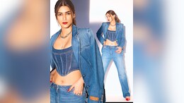 Kriti Sanon's Autumn Is Denim-On-Denim Coded In A Corset, Jacket And Jeans