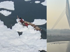 Smog Engulfs Delhi-NCR, Toxic Foam Blankets Yamuna River As Winter Approaches