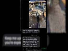 "Only Death Is Excused": Manager's Reply To Employee For Being Late After Car Accident "Only Death Is Excused": Manager's Reply To Employee For Being Late After Car Accident