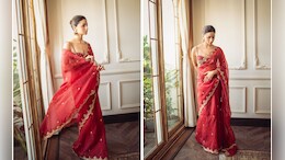 Alia Bhatt Is Set To Paint The Town Red In An Embellished Torani <i>Saree</i> For The Festive Season