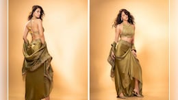 Disha Patani's Backless Olive Green Co-Ord Set Looks Fabulously Fashionable For A Festive Outing