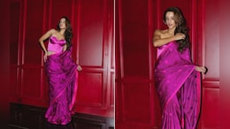 Triptii Dimri's Bright Pink <i>Saree</i> With A Corset Is A Festive Pairing You Didn't See Coming