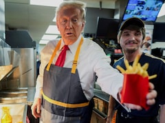 Watch: Donald Trump Makes Fries At McDonald's, Then A Jibe At Kamala Harris