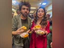 Viral: Kartik Aaryan Takes Madhuri Dixit On A Vada Pav Date. See Video
