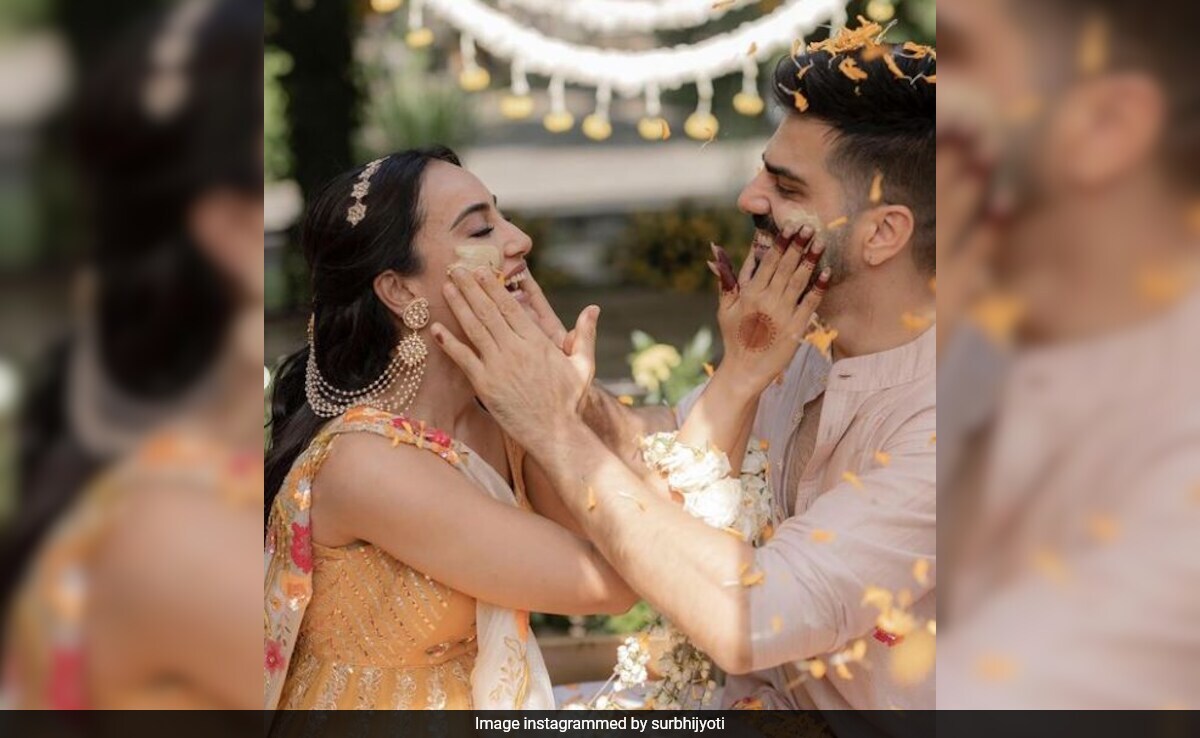 Inside Surbhi Jyoti And Sumit Suri's "Yellow Love Affair". See Pics From Haldi Ceremony