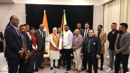 West Indies Cricket Legends Interact With PM Narendra Modi In Guyana