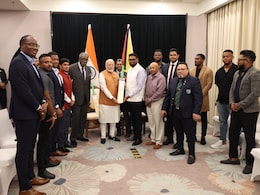 West Indies Cricket Legends Interact With PM Narendra Modi In Guyana