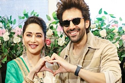 Madhuri Dixit Recalls Bossing Over Kartik Aaryan With Vidya Balan On Movie Set Madhuri Dixit Recalls Bossing Over Kartik Aaryan With Vidya Balan On Movie Set