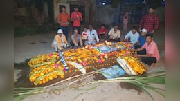 Rajasthan: 15 फीट की गोवर्धन की प्रतिमा बनाई, लोगों ने की सामूहिक पूजा &nbsp;