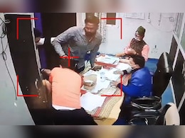 गजब की दबंगई: ASI को सरेआम बाल खींच-खींचकर पीटा, लॉबी में घसीटा, CCTV  में वारदात कैद