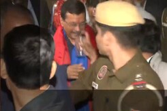 Man Throws Liquid On Arvind Kejriwal In Delhi, Detained By Security Staff Man Throws Liquid On Arvind Kejriwal In Delhi, Detained By Security Staff