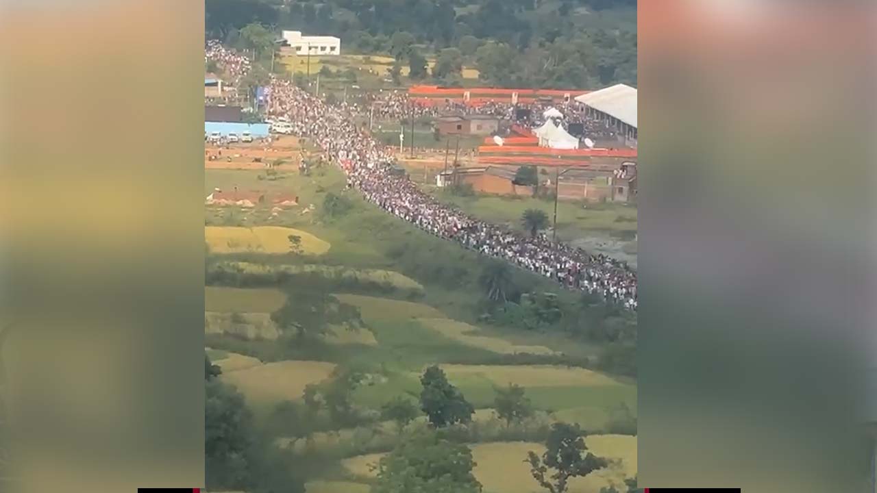 PM Modi's Rally In Jharkhand's Bokaro Draws Massive Crowd