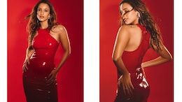 Triptii Dimri Is Making Sure It's A Red Letter Night In A Latex Bodycon Yves Saint Laurent Midi Dress