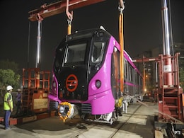 Delhi Metro's First Phase-4 Train Arrives In Mukundpur Depot For Operation Delhi Metro's First Phase-4 Train Arrives In Mukundpur Depot For Operation
