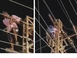 दिवाली पर बोनस तो दूर कर्मचारी को सैलरी भी नहीं मिली, नाराज होकर हाइट टेंशन लाइन के टॉवर पर चढ़ा मजदूर