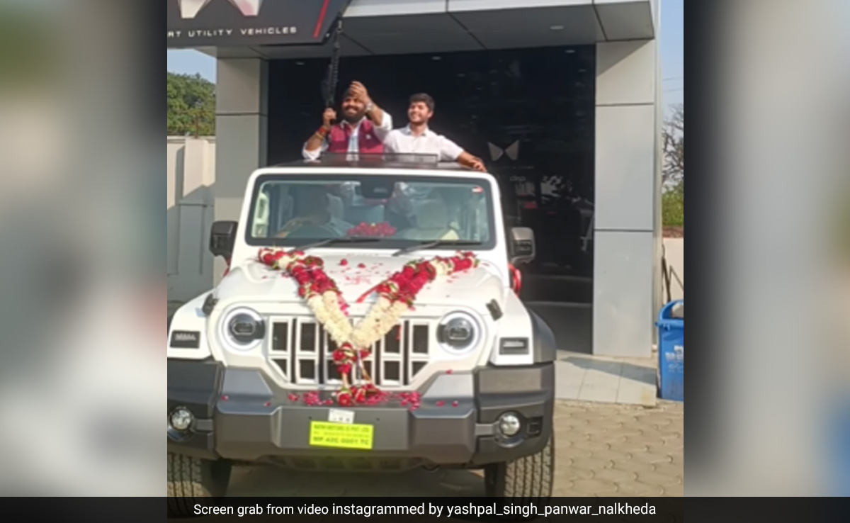 Video: Madhya Pradesh Man Fires Gunshots In Air After Buying Mahindra Thar