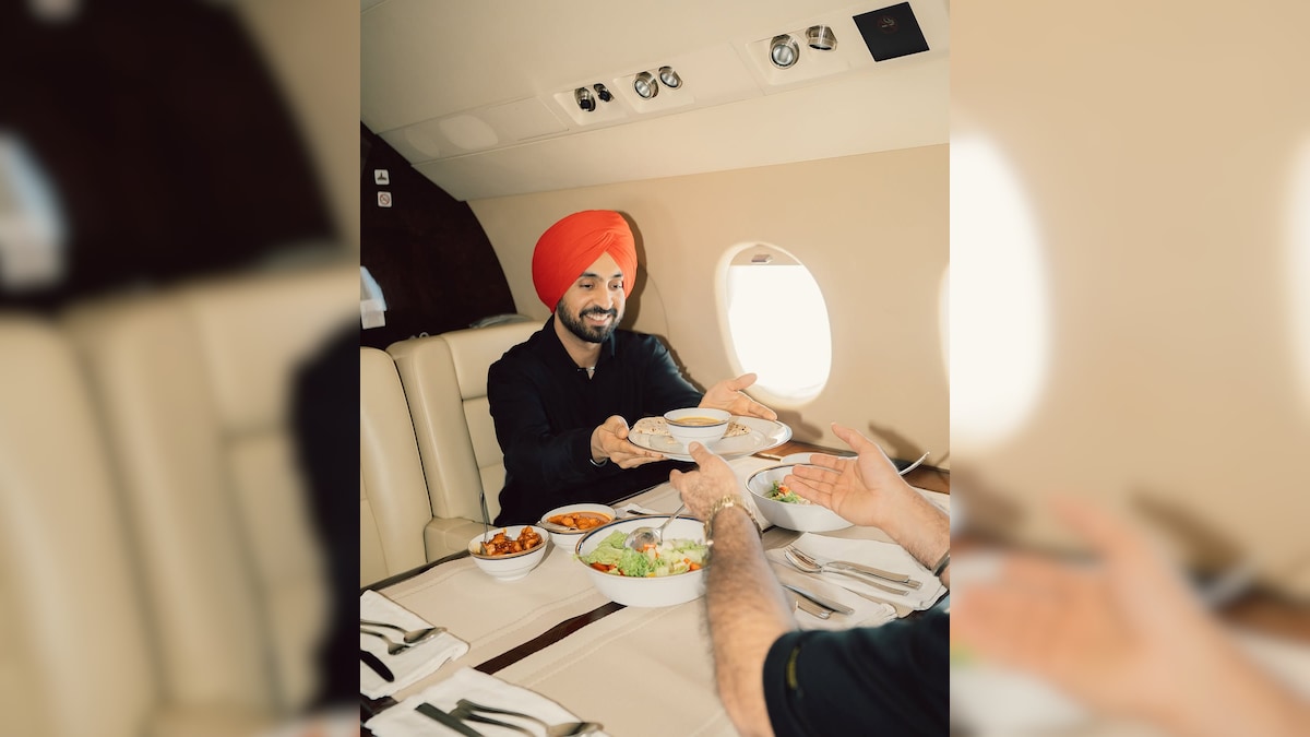Diljit Dosanjh Enjoys Lavish Indian Food Spread On Plane Ahead Of Kolkata Concert