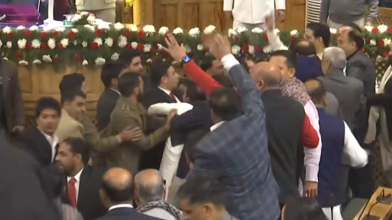 'Jai Shree Ram' Slogans, Massive Scuffle, Verbal Spat In J&K Assembly