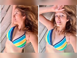 Vidya Malavade's "Unfiltered, Au Naturel" Selfie Is Stylish In A Multi-Coloured Swim Top