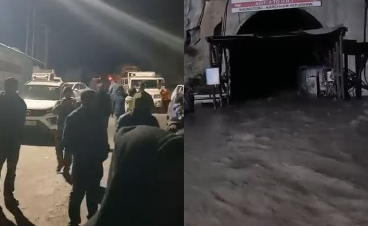 हिमाचल के किन्नौर में शोंगटोंग कड़छम पॉवर प्रोजेक्ट का टनल लीक, पूरे इलाके में भरा पानी