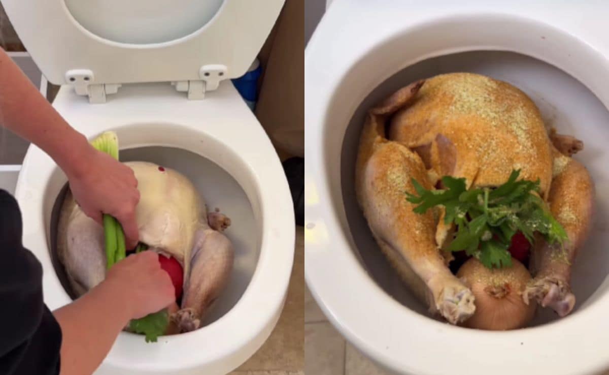 "Waste Of Food" Influencer Prepares Thanksgiving Turkey In The Toilet