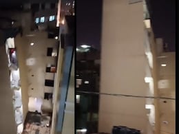 अचानक एक तरफ झुक गई 5 मंजिला इमारत, अपने ही मकान में फंस गए लोग, इलाके में दहशत का माहौल