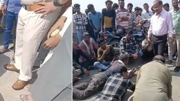 अफसरों के पैर पकड़ कर किसानों ने मांगी गांव की बिजली, तहसीलदार ने ये कहा