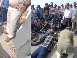 अफसरों के पैर पकड़ कर किसानों ने मांगी गांव की बिजली, तहसीलदार ने ये कहा