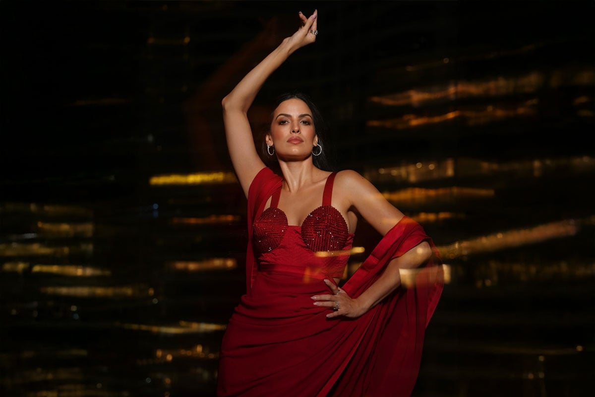 Natasa Stankovic's Red Sari Is Perfect For A New Bride