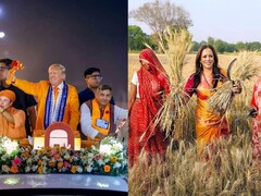 ट्रंप पत्तल पर खा रहे हैं, कमला खेतों में फसल... अमेरिकी चुनाव का भारत में अलग ही अंदाज