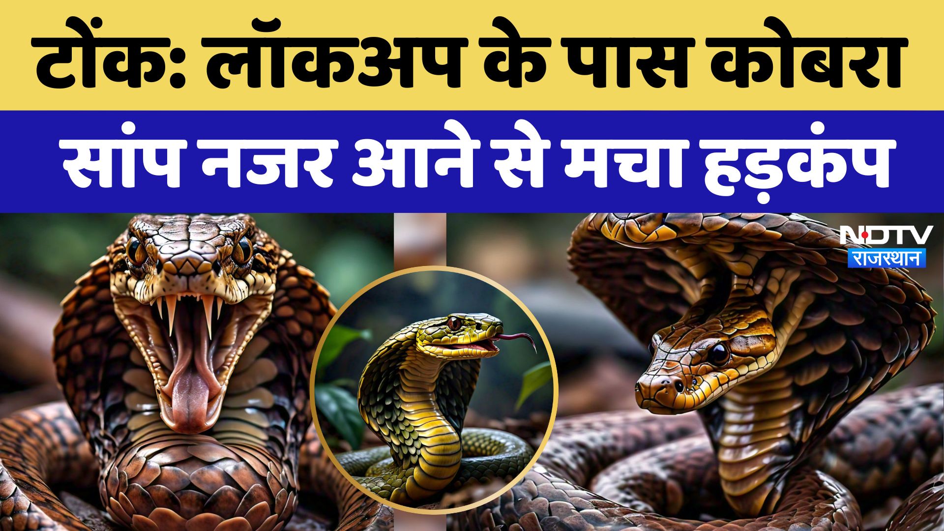 Snake In Tonk Lockup: टोंक लॉकअप के पास Cobra Snake नजर आने से मचा हड़कंप