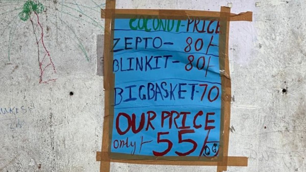 “Only Rs 55”: Bengaluru Vendor Challenges Zepto, BlinkIt's Coconut Prices, Goes Viral