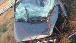 मेंहदीपुर बालाजी दर्शन के लिए जा रही कार का दिल्ली-मुंबई एक्सप्रेसवे पर भीषण हादसा, पति -पत्नी की मौत