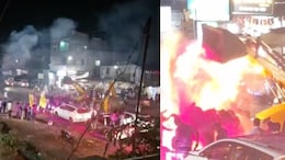 Video: Fire Erupts During Aarti To Mark Election Victory In Maharashtra