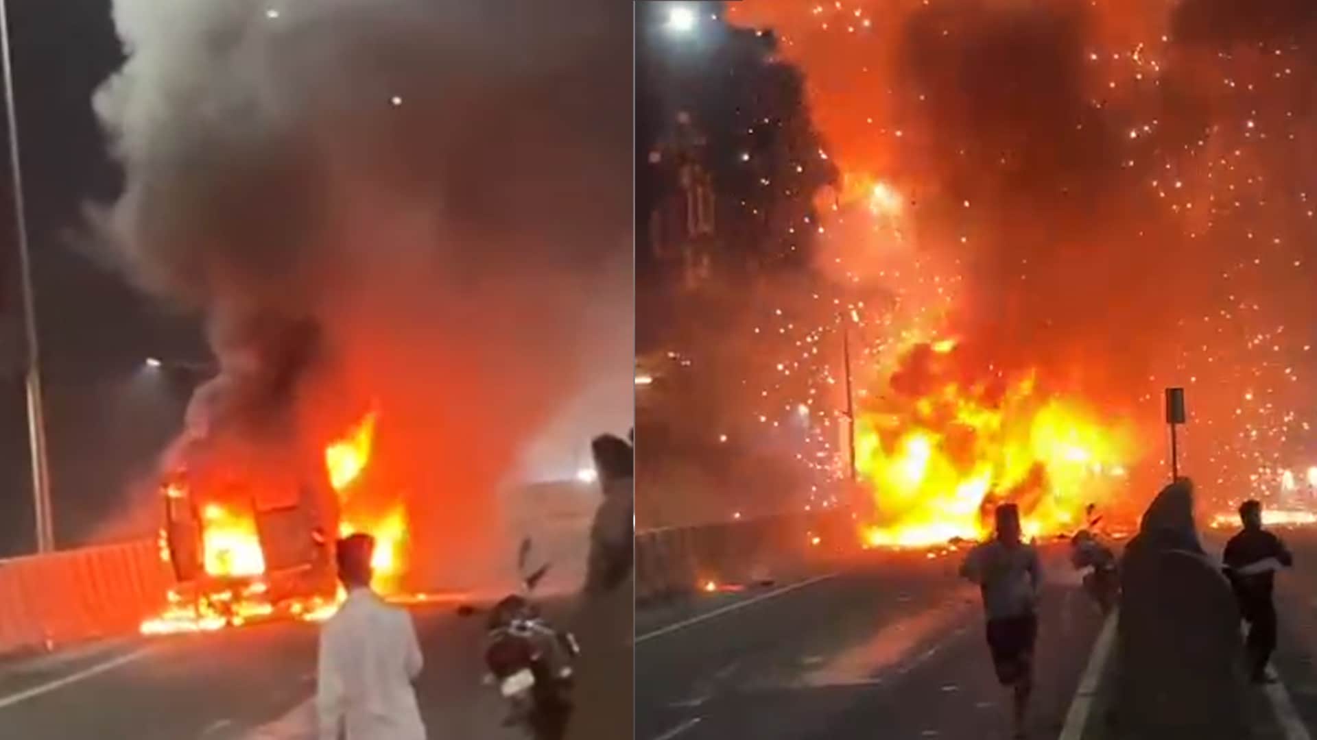 Oxygen cylinder Burst After Ambulance Caught Fire In Maharashtra