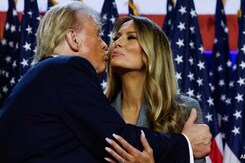 Donald Trump Victory Speech | Trump Praises Wife Melania, Pauses Victory Speech To Kiss Her On Cheek Donald Trump Victory Speech | Trump Praises Wife Melania, Pauses Victory Speech To Kiss Her On Cheek
