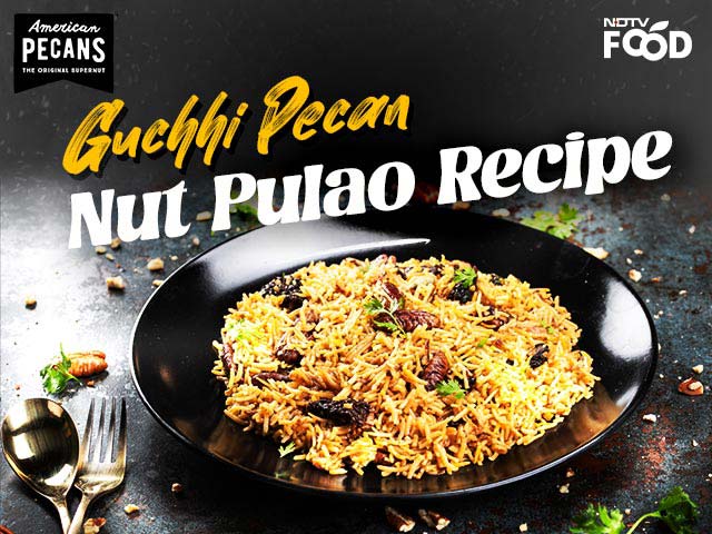 Guchhi Pecan Nut Pulao Recipe