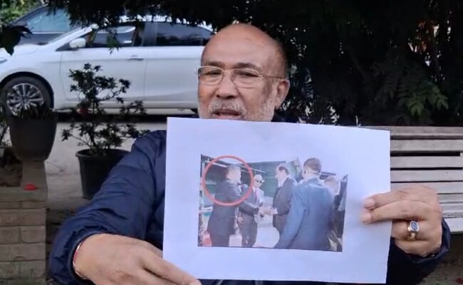 'There's A Photo...': Manipur Chief Minister vs P Chidambaram On Militancy 'There's A Photo...': Manipur Chief Minister vs P Chidambaram On Militancy