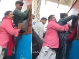 यात्रियों को सामान की तरह गोद में उठाकर आपातकालीन खिड़की से ट्रेन के अंदर डाल रहा था कुली, Video पर आए मज़ेदार रिएक्शन यात्रियों को सामान की तरह गोद में उठाकर आपातकालीन खिड़की से ट्रेन के अंदर डाल रहा था कुली, Video पर आए मज़ेदार रिएक्शन