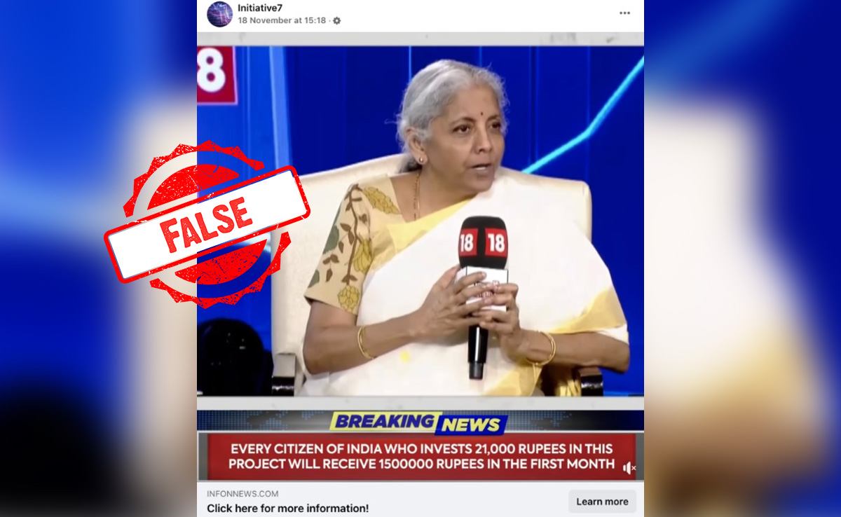 Fact Check: Deepfake Shared As N Sitharaman, RBI Chief Endorsing Investment Project