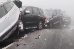 Video: Vehicle Pile-Up On UP Expressway Amid Dense Smog Video: Vehicle Pile-Up On UP Expressway Amid Dense Smog