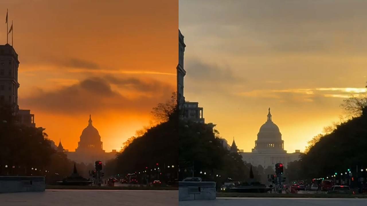 White House: A Beautiful Sunrise On US Presidential Election 2024 Voting Day