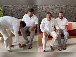 आमदारांनी स्वत:च्या हाताने कार्यकर्त्याला घातली चप्पल , त्यांनी असं का केलं?