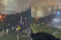 Ghaziabad: Fire In Indirapuram Society During Diwali Celebrations Ghaziabad: Fire In Indirapuram Society During Diwali Celebrations